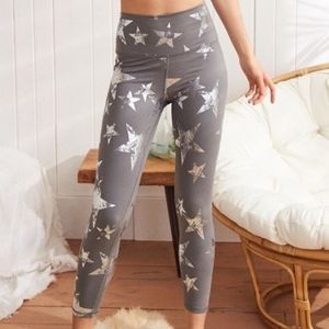 🔥Aeri Yoga Leggings Gray Metalic Stars Chill Play Move‎ Size M